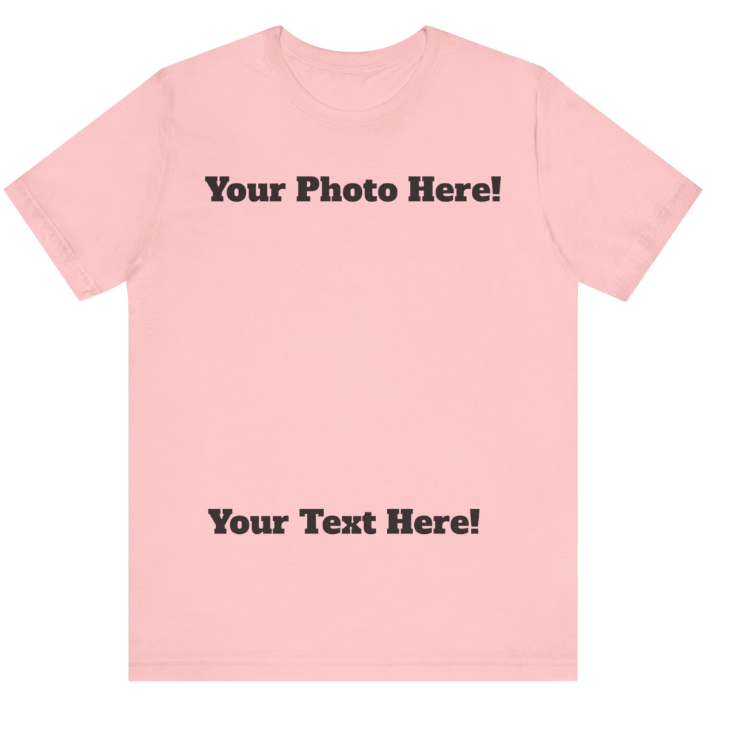 Adult Unisex CUSTOM PHOTO Short Sleeve Soft Tee - All Sports
