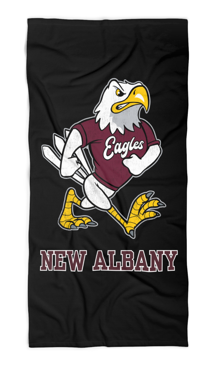 Vintage Fighting Eagle Beach Towel - New Albany Eagles