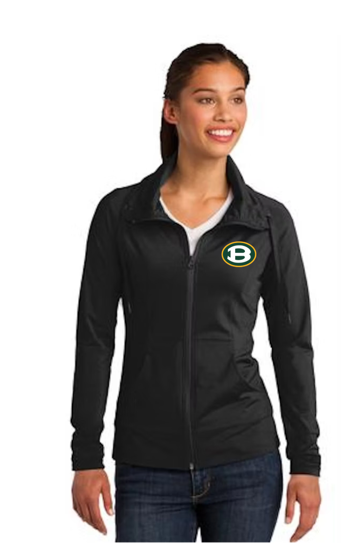 Women's Performance Raglan Sleeve Warmup Jacket with Classic Brooke Logo