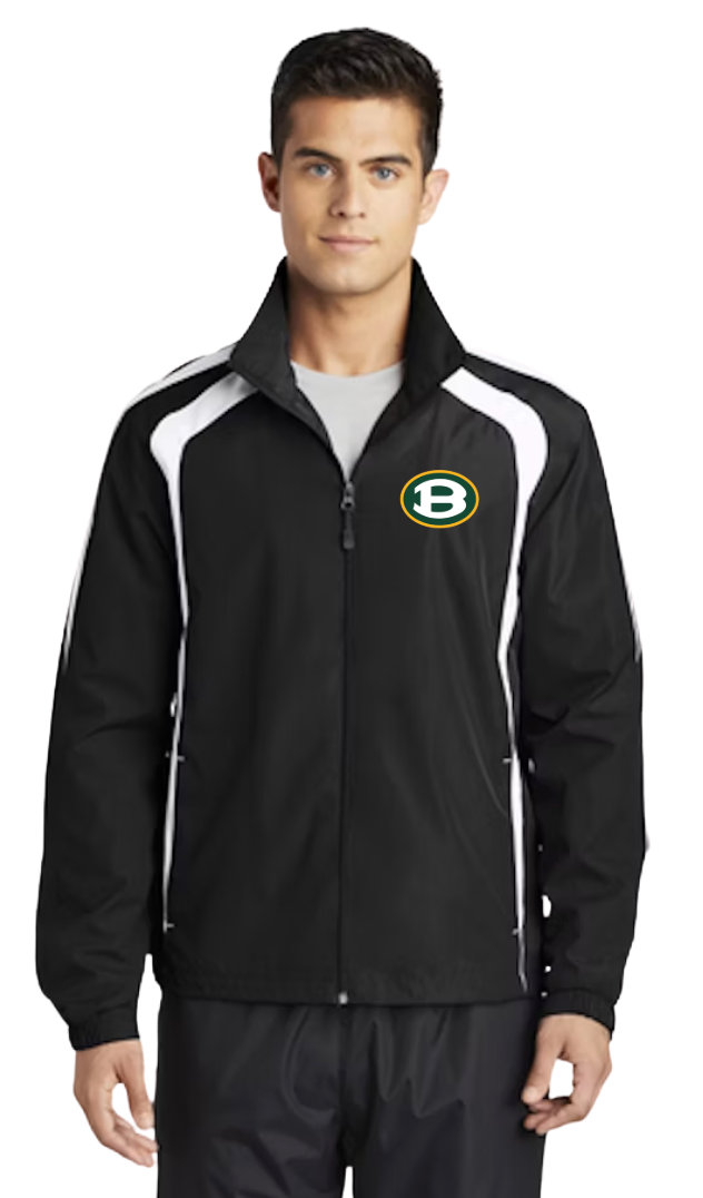 Men's Colorblock Windbreaker Jacket with Classic Brooke Logo