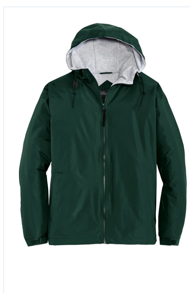 Men's Port Authority Wind & Water Resistant Full Zip Hooded Jacket with Classic Brooke Logo