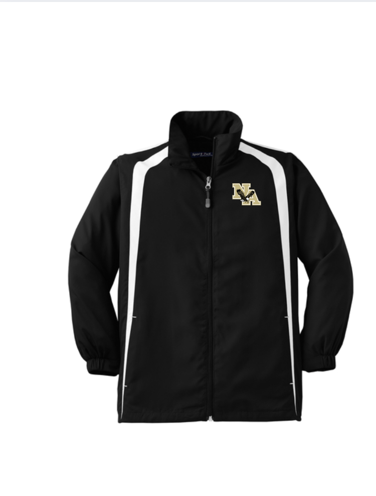 Youth Colorblock Windbreaker Jacket with Gold Logo