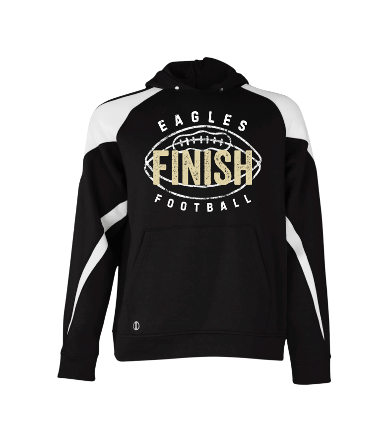 Adult Unisex Football Finish Vintage Graphic Holloway Colorblock Fleece Hoodie