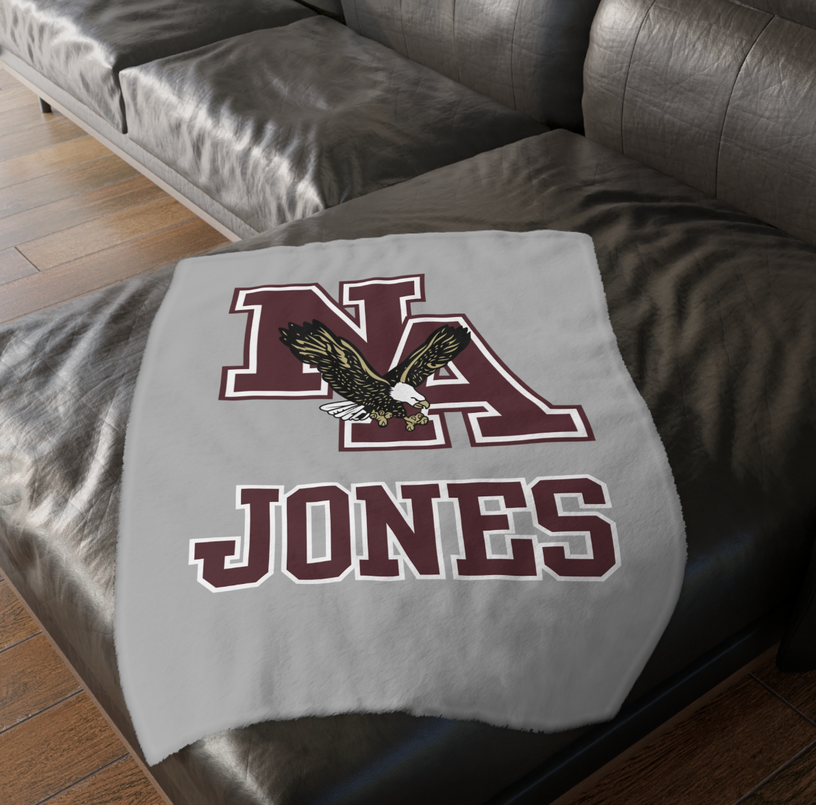 CUSTOMIZED Choose your Graphic Super Soft Reversible Velveteen Microfiber Blanket (Two-sided print) - New Albany Flag Football