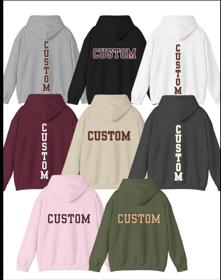 Adult Unisex Choose your Graphic Hoodie with Customized Back - New Albany Flag Football
