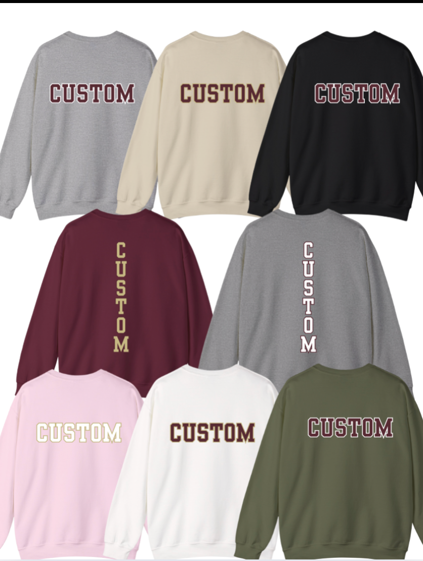 Adult Unisex Choose your Graphic Sweatshirt with Customized Back - New Albany Flag Football