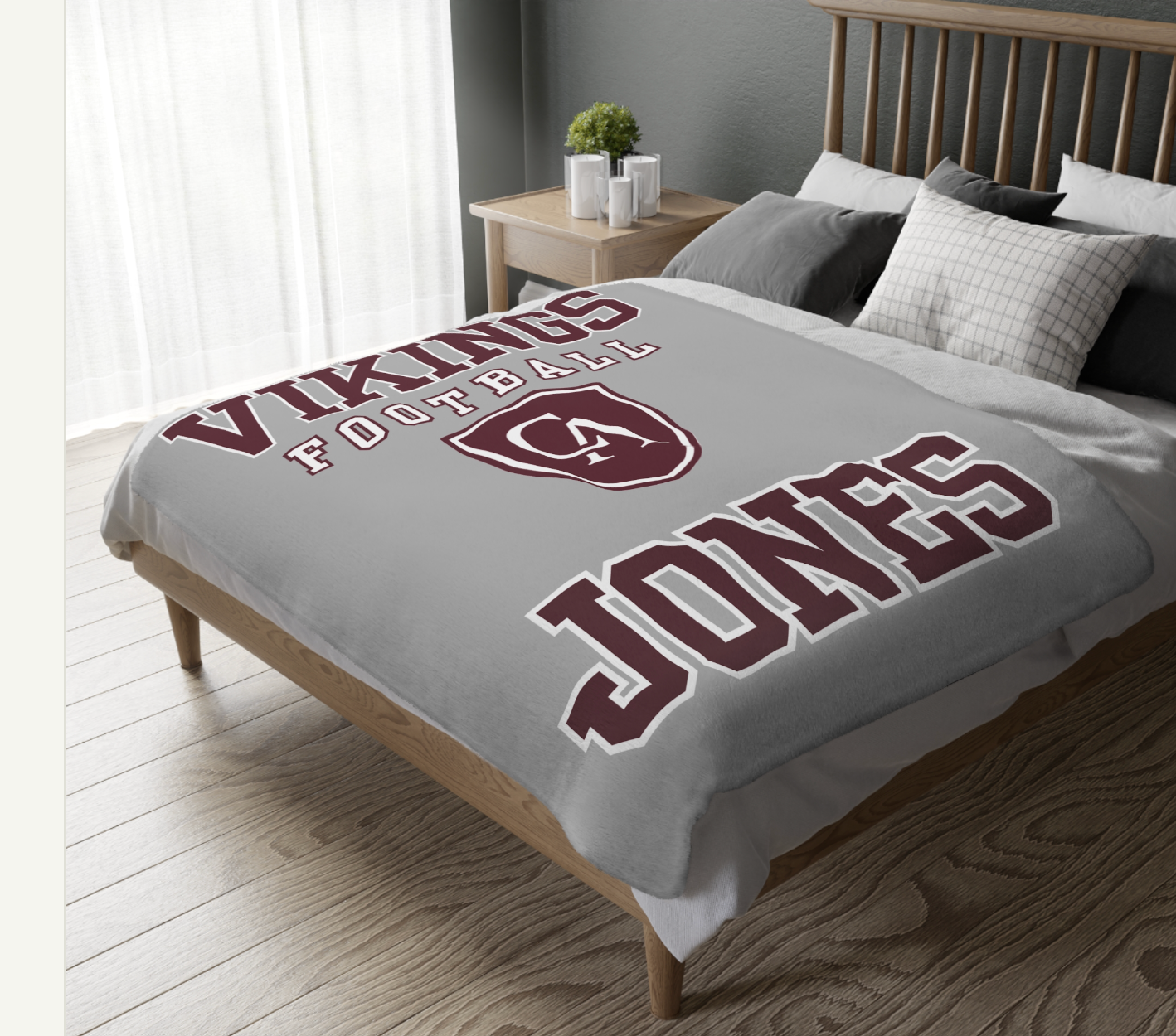 CUSTOMIZED Choose your Graphic Super Soft Reversible Velveteen Microfiber Blanket (Two-sided print) - Columbus Academy Fall Sports
