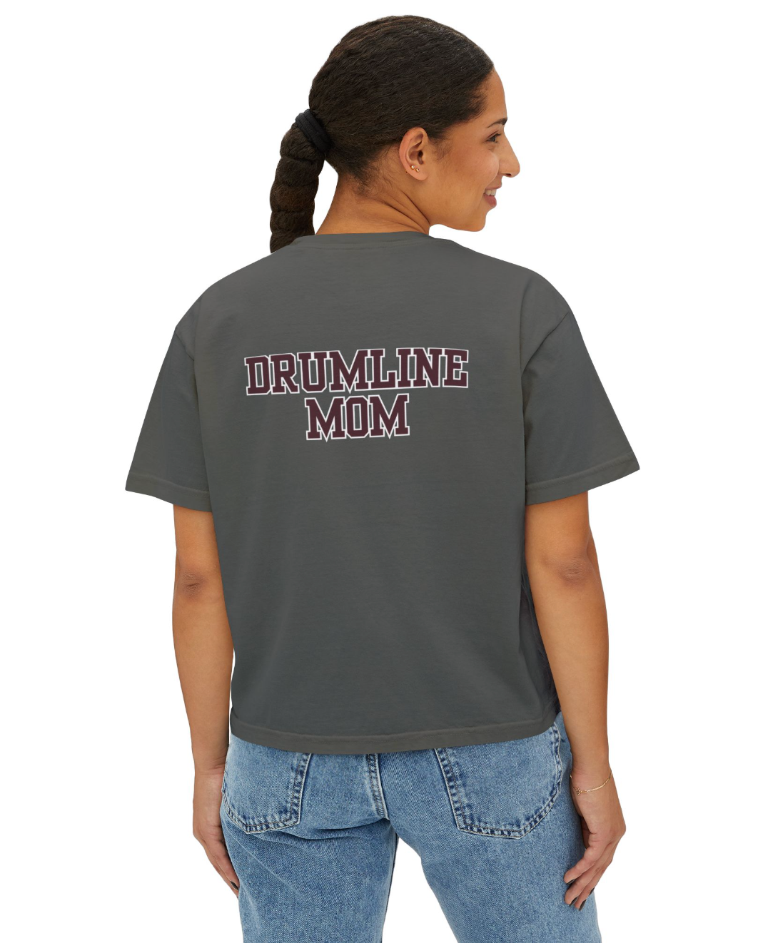 Adult Unisex Choose your Graphic Short Sleeve Boxy Crop with Customized Back - New Albany Band