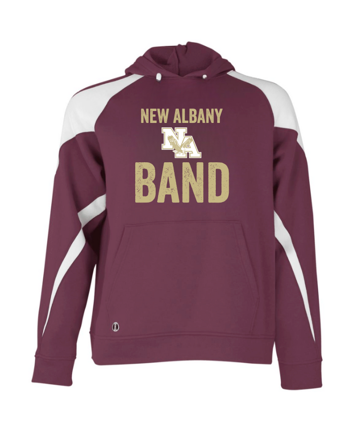 Adult Unisex Vintage Distressed New Albany Band Graphic Holloway Colorblock Fleece Hoodie