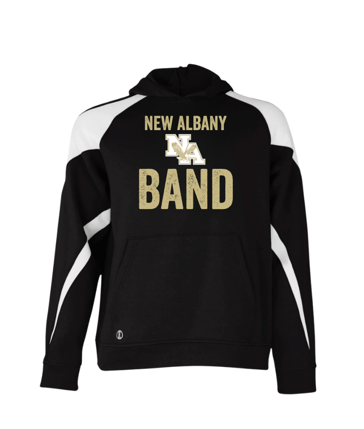 Adult Unisex Vintage Distressed New Albany Band Graphic Holloway Colorblock Fleece Hoodie