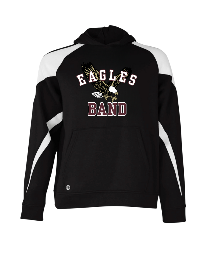 Adult Unisex Flying Band Eagle Graphic Holloway Colorblock Fleece Hoodie