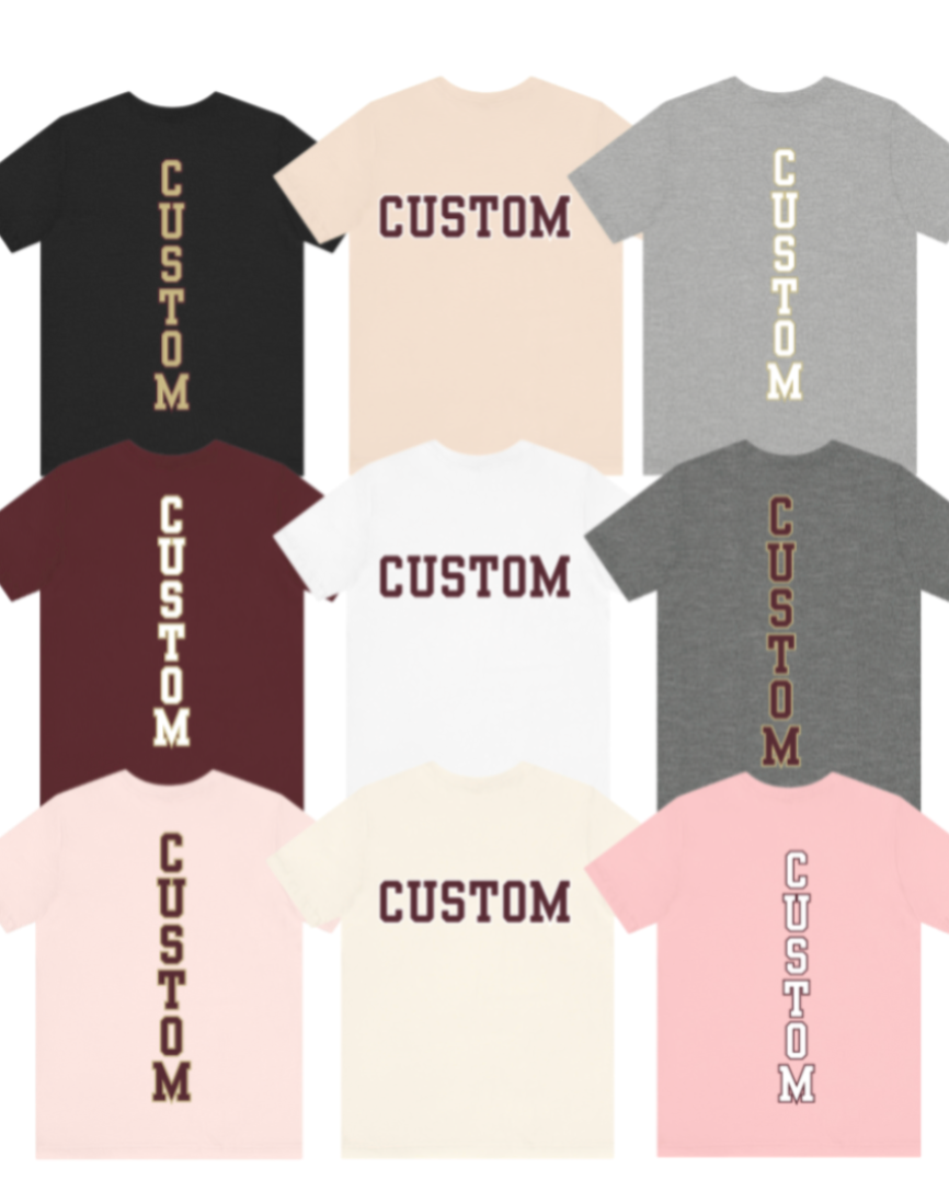 Adult Unisex Choose your Graphic Short Sleeve Soft Tee with Customized Back - New Albany Band
