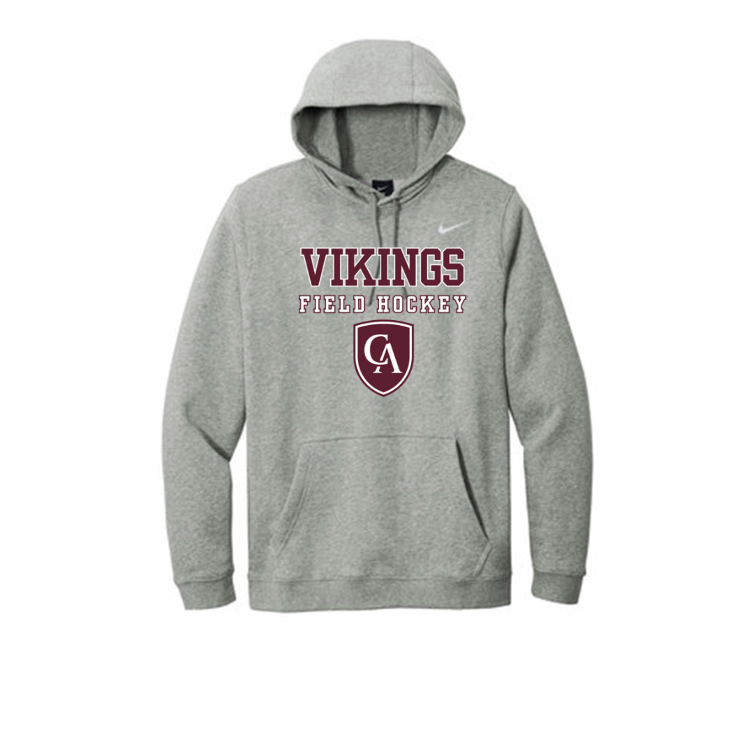 Adult Unisex Columbus Academy Vikings Field Hockey Graphic Nike Club Fleece Hoodie