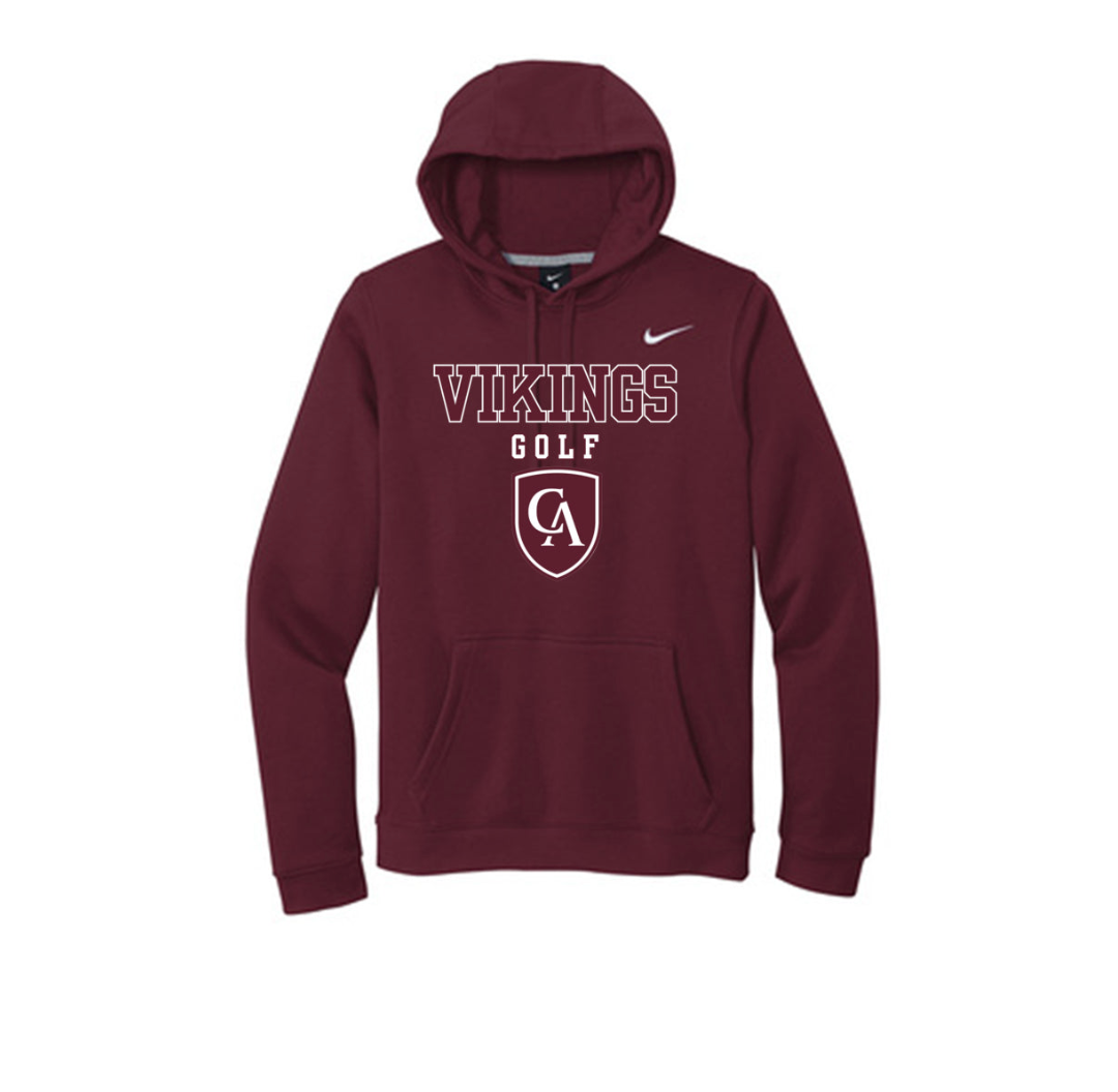 Adult Unisex Columbus Academy Vikings Golf Graphic Nike Club Fleece Hoodie