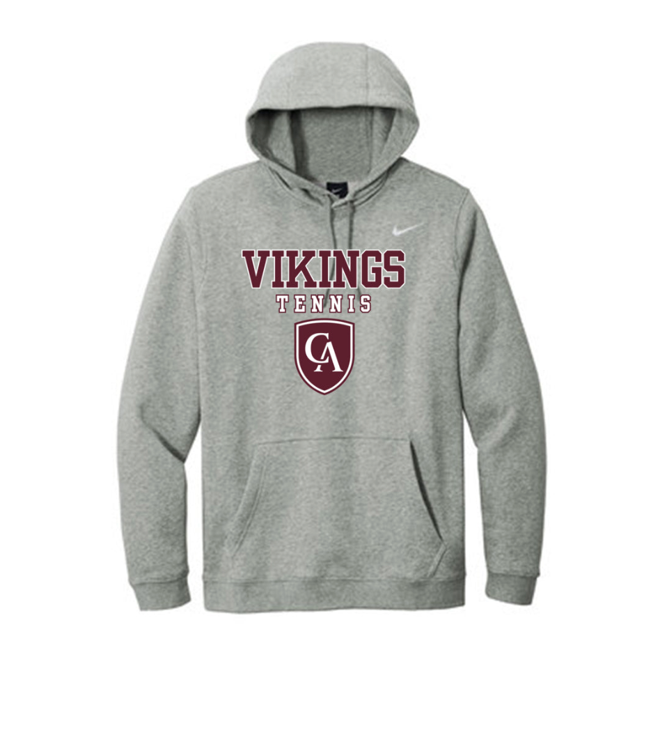 Adult Unisex Columbus Academy Vikings Tennis Graphic Nike Club Fleece Hoodie