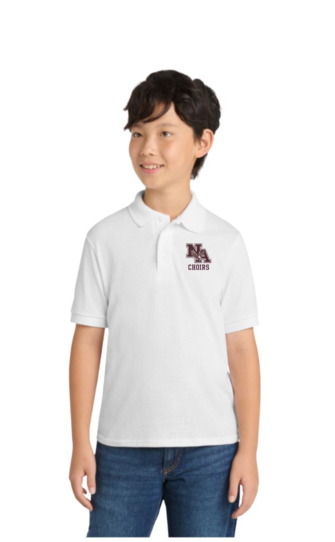 2025-26 Youth Sizing 8th-12th Grade Choir Concert Polo - New Albany Eagles