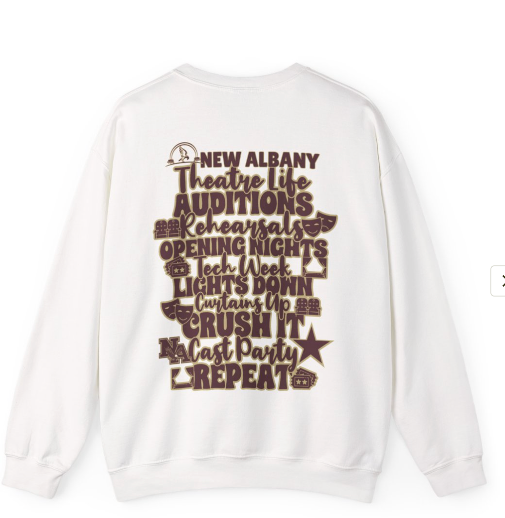 Adult Unisex New Albany Theatre Cast & Crew Graphic Sweatshirt