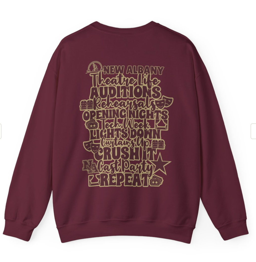 Adult Unisex New Albany Theatre Cast & Crew Graphic Sweatshirt