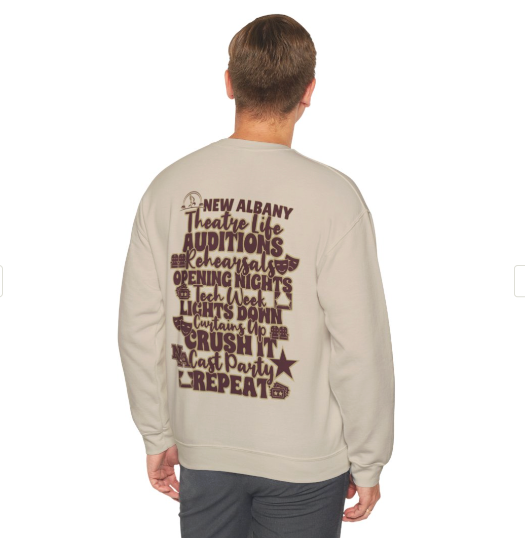 Adult Unisex New Albany Theatre Cast & Crew Graphic Sweatshirt