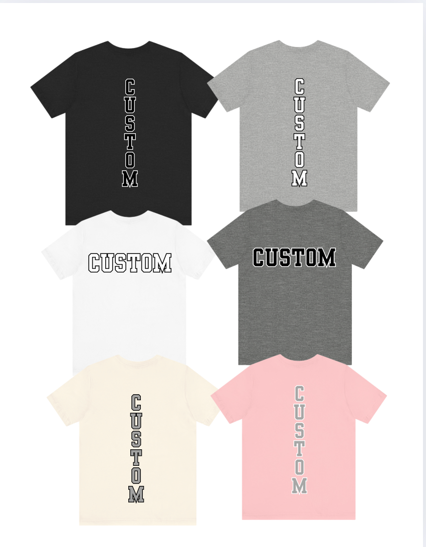 Adult Unisex Choose your Graphic Short Sleeve Soft Tee with Customized Back - Westerville Central Football