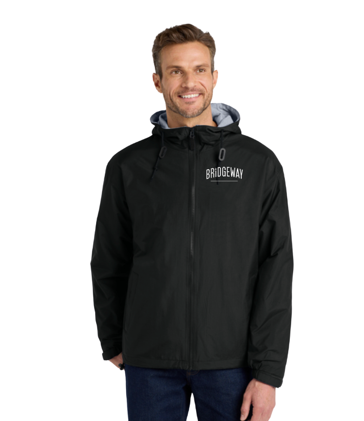 Adult Unisex Bridgeway Wind & Water Resistant Full Zip Hooded Jacket