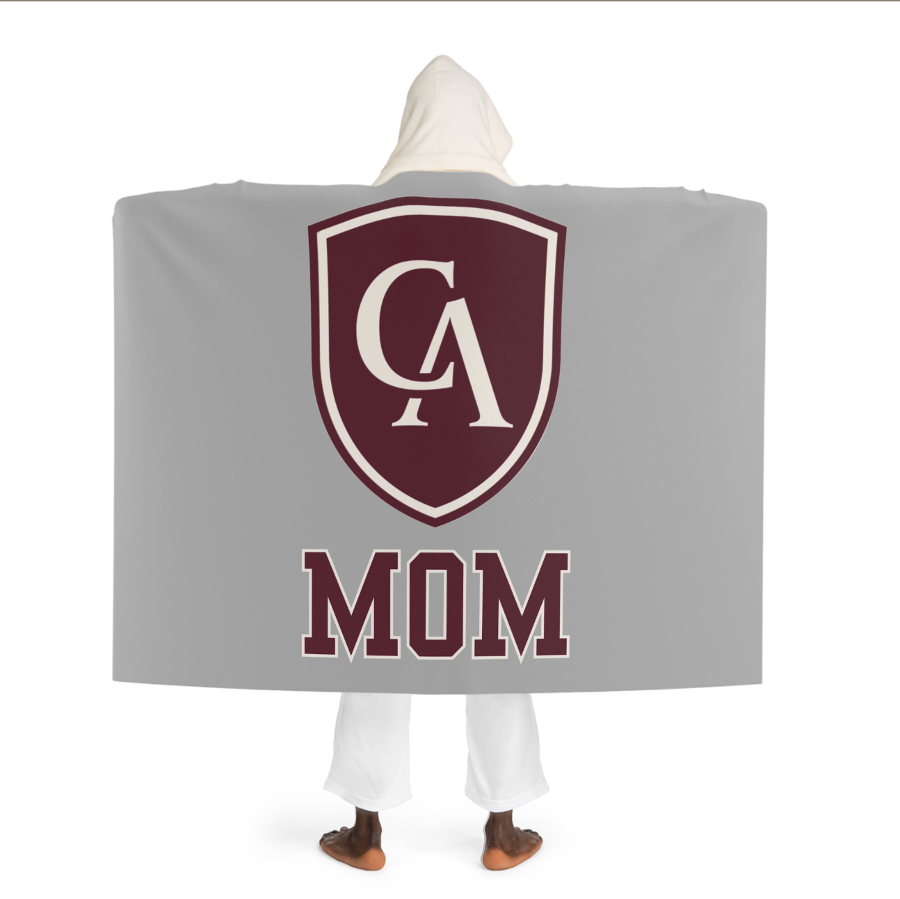 Columbus Academy Hooded Sherpa Fleece Blanket - CUSTOMIZED