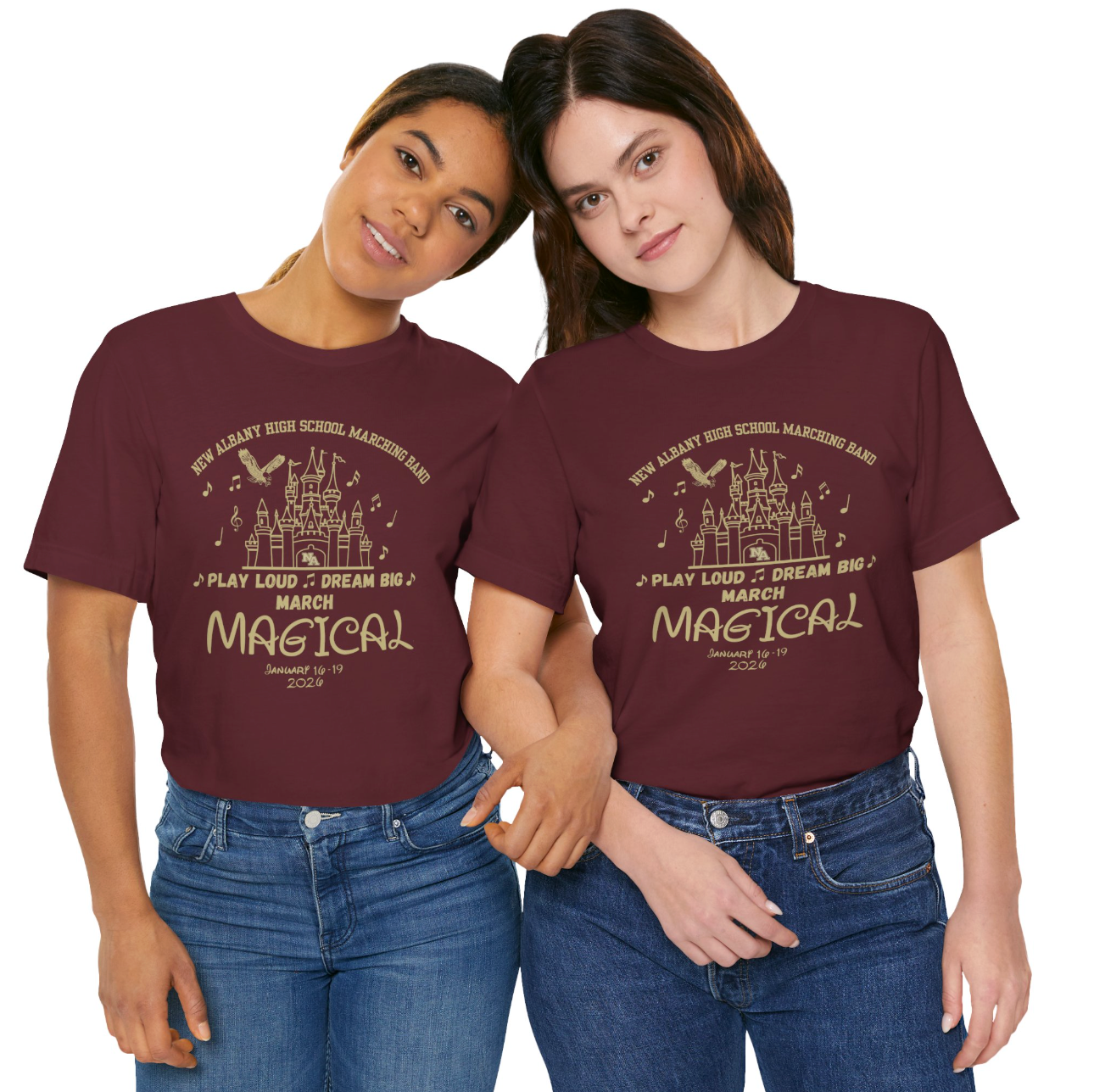 Adult Unisex NAHS Marching Band March Magical Graphic Soft Tee