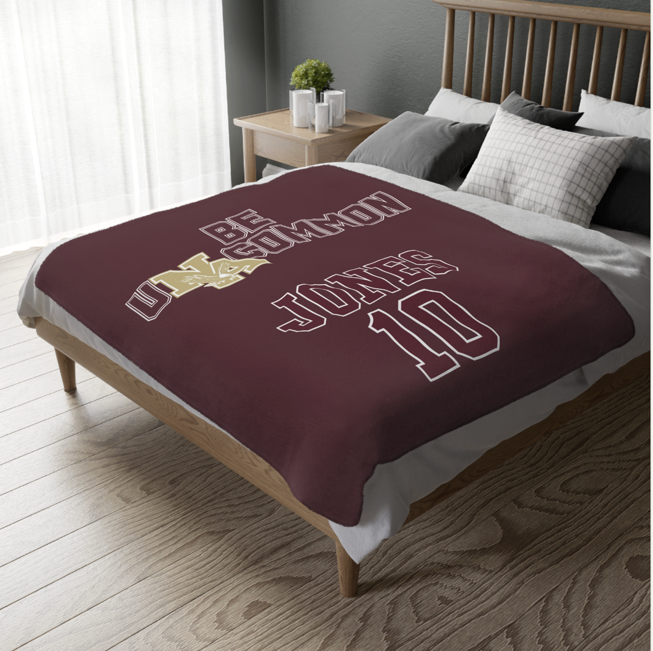 CUSTOMIZED Choose your Graphic Super Soft Reversible Velveteen Microfiber Blanket (Two-sided print) - New Albany Basketball
