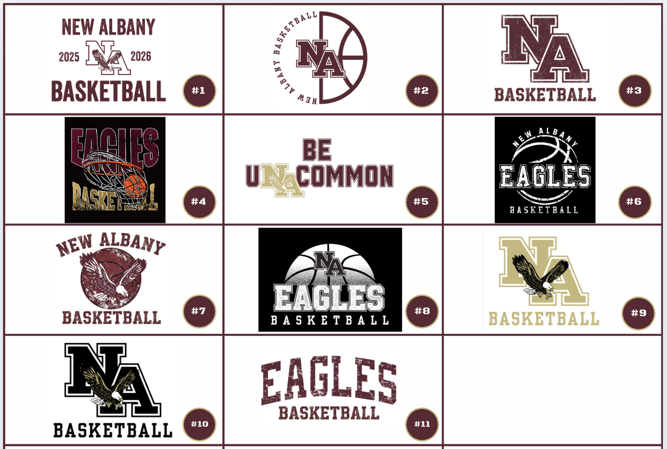 Youth Choose your Graphic Short Sleeve Soft Tee with Customized Back - New Albany Basketball