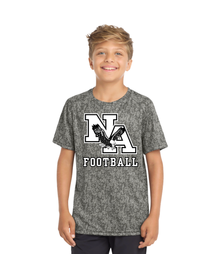 Youth New Albany Eagles Football Short Sleeve Digi Camo Competitor Performance Tee