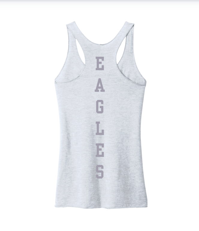 Women's Grey Tonal NA Logo Graphic Super Soft Racerback Tank