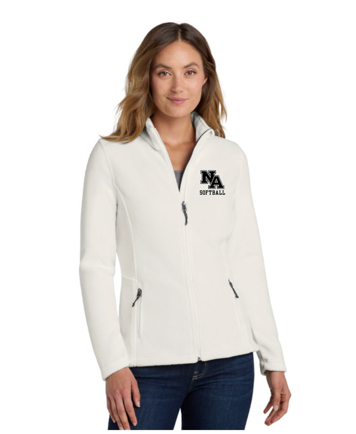 Women's Fleece Full Zip with Embroidered NA Softball Logo