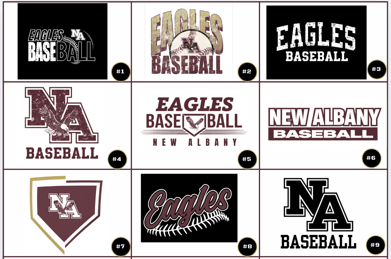 Adult Unisex Choose your Graphic Short Sleeve Soft Tee with Customized Back - New Albany BASEBALL