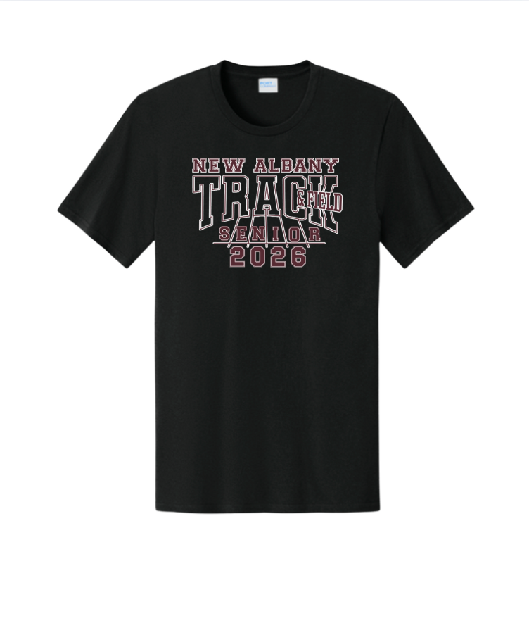 Adult Unisex Official NAHS Track and Field Senior 2026 Graphic Short Sleeve Tee