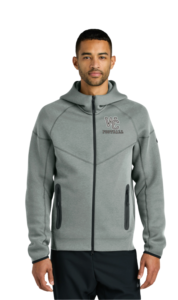 Adult Unisex Nike Tech Fleece Full Zip-Hoodie with Embroidered Westerville Central Logo