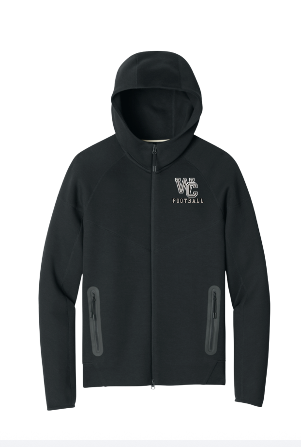 Adult Unisex Nike Tech Fleece Full Zip-Hoodie with Embroidered Westerville Central Logo