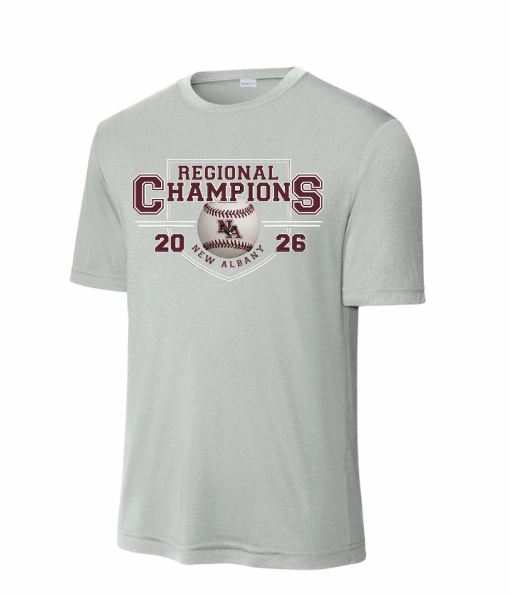 Adult Unisex NAHS Baseball Official 2026 Regional Champion Performance Wicking Tee