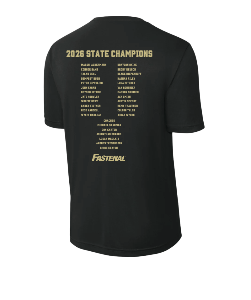 Adult Unisex NAHS Baseball Official 2026 STATE CHAMPION Performance Wicking Tee