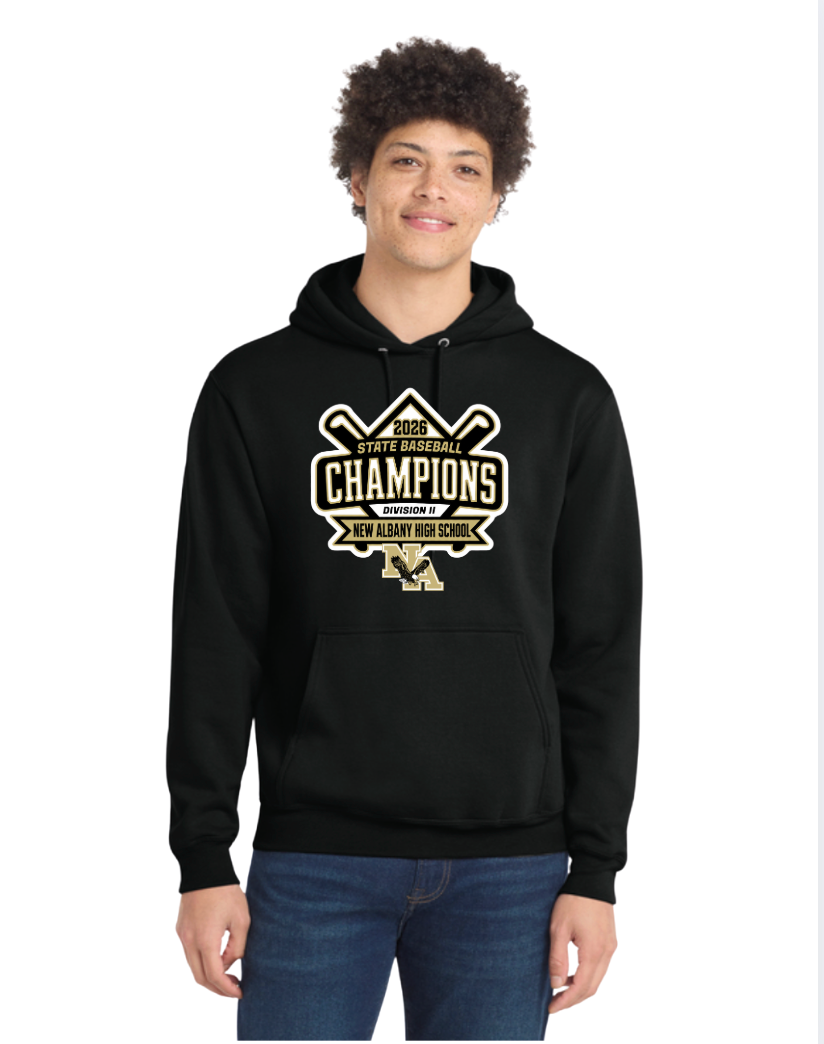 Adult Unisex NAHS Baseball Official 2026 STATE CHAMPION Fleece Hoodie