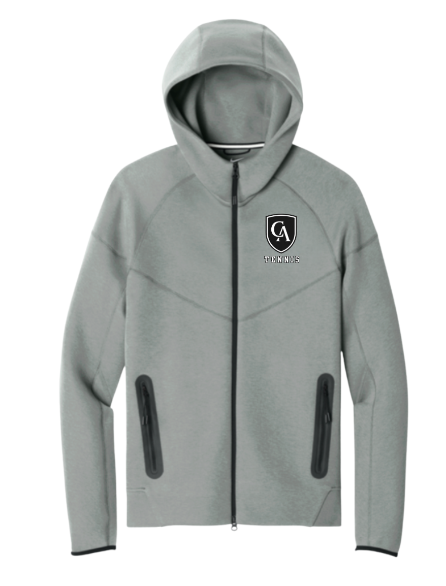 Adult Unisex Nike Tech Fleece Full Zip-Hoodie with Embroidered Columbus Academy Tennis Logo