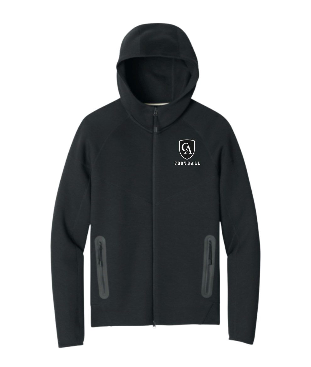 Adult Unisex Nike Tech Fleece Full Zip-Hoodie with Embroidered Columbus Academy Football Logo