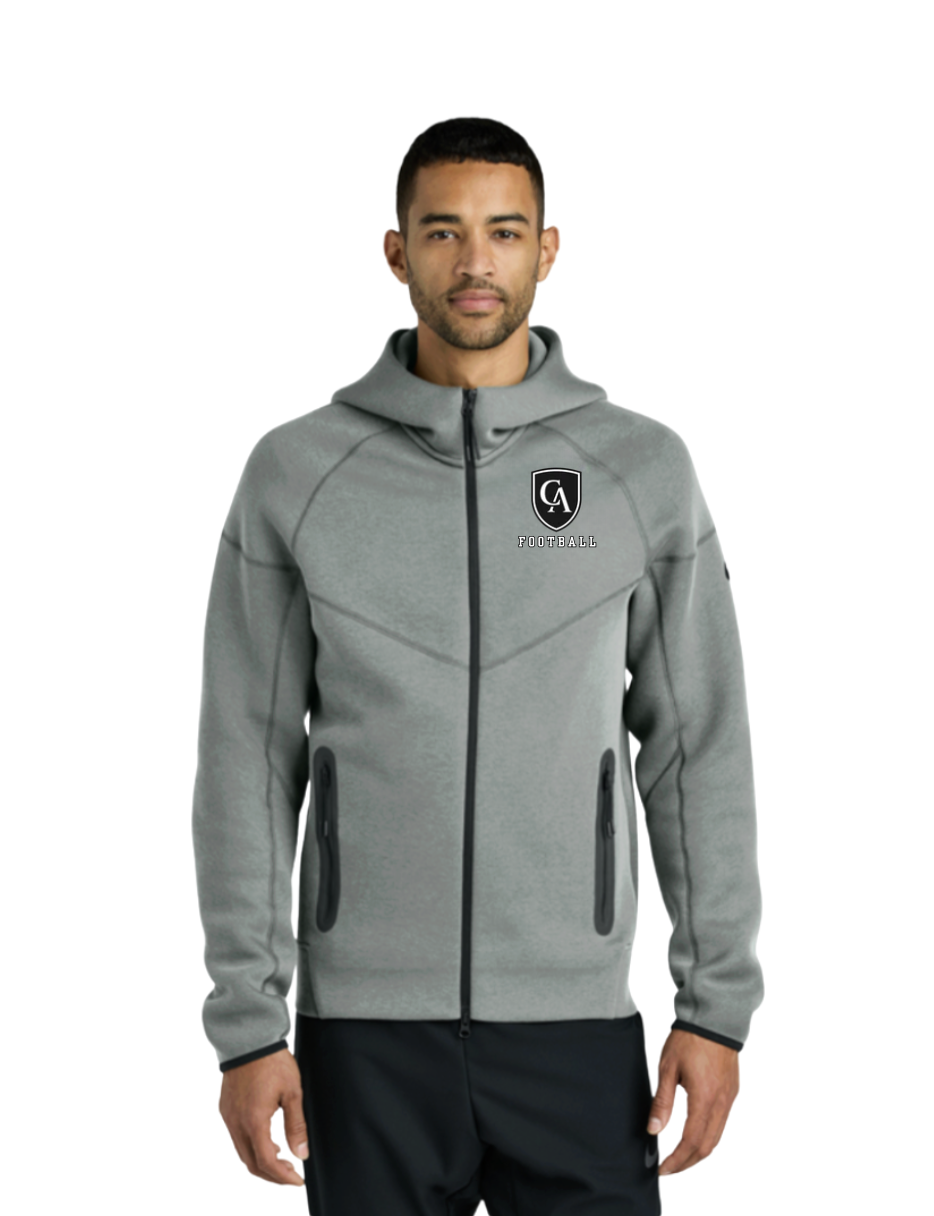 Adult Unisex Nike Tech Fleece Full Zip-Hoodie with Embroidered Columbus Academy Football Logo