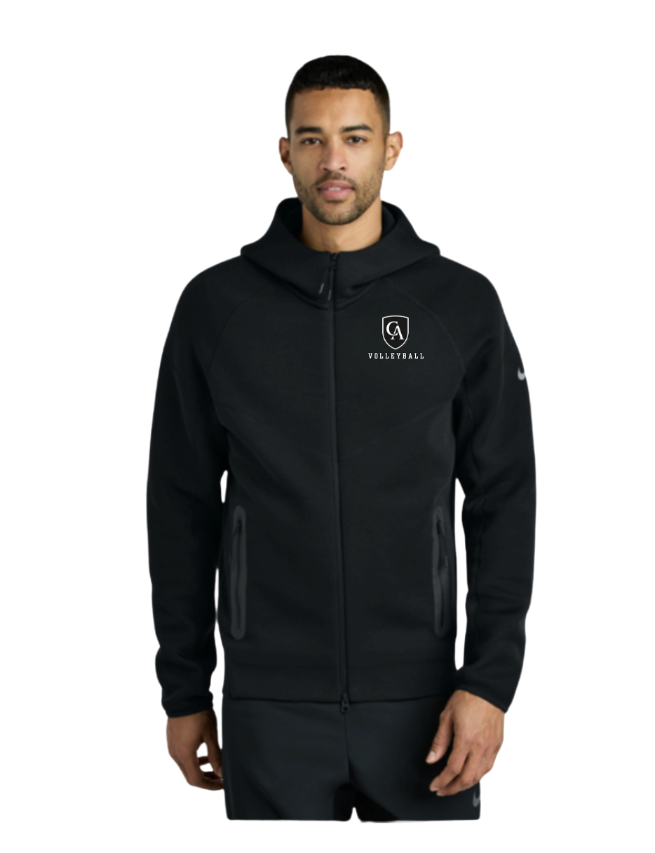 Adult Unisex Nike Tech Fleece Full Zip-Hoodie with Embroidered Columbus Academy Volleyball Logo
