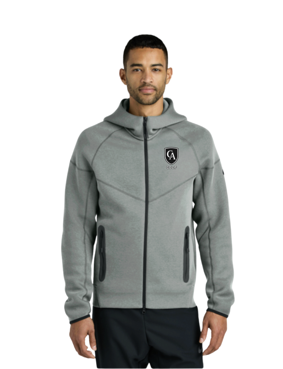 Adult Unisex Nike Tech Fleece Full Zip-Hoodie with Embroidered Columbus Academy Golf Logo