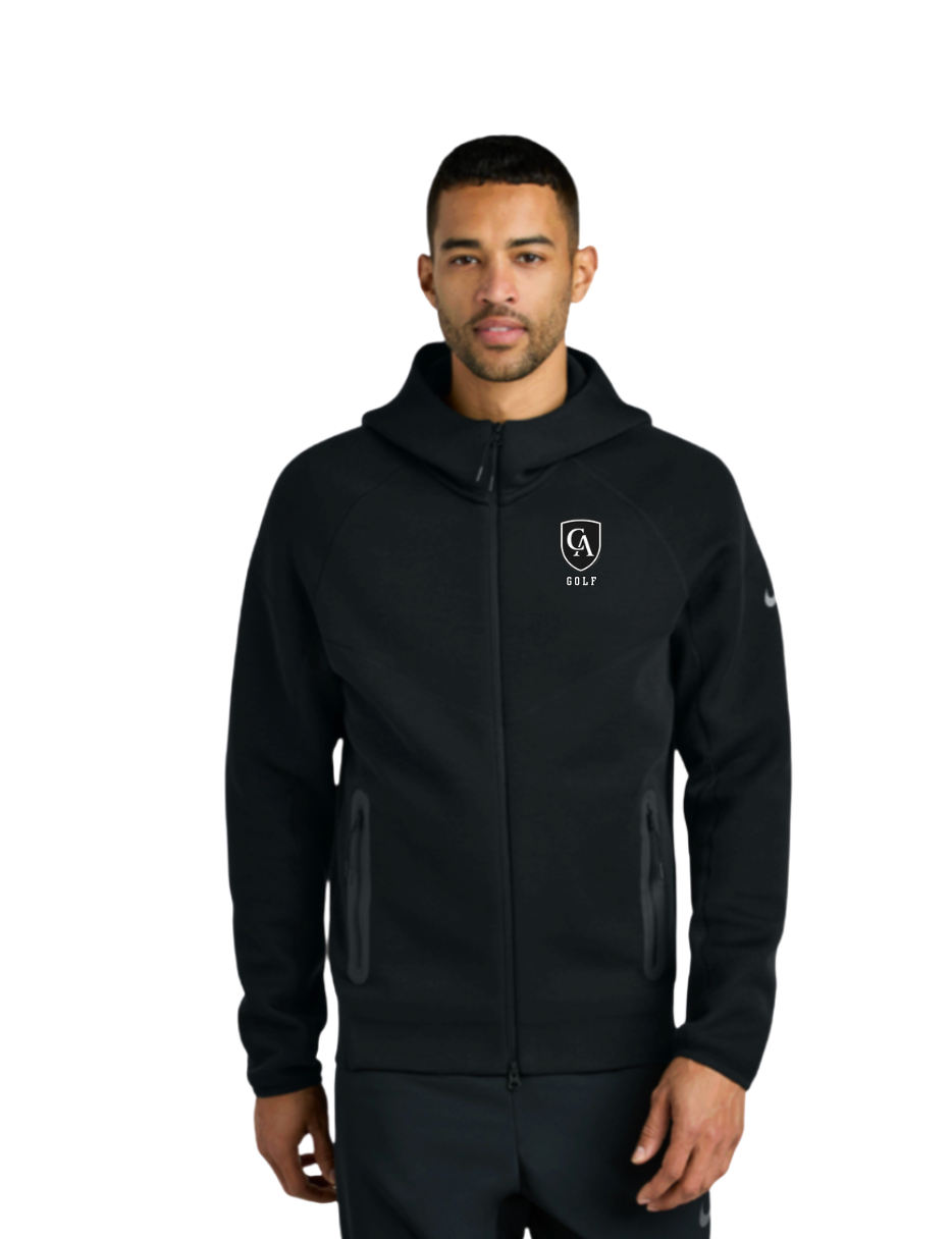 Adult Unisex Nike Tech Fleece Full Zip-Hoodie with Embroidered Columbus Academy Golf Logo