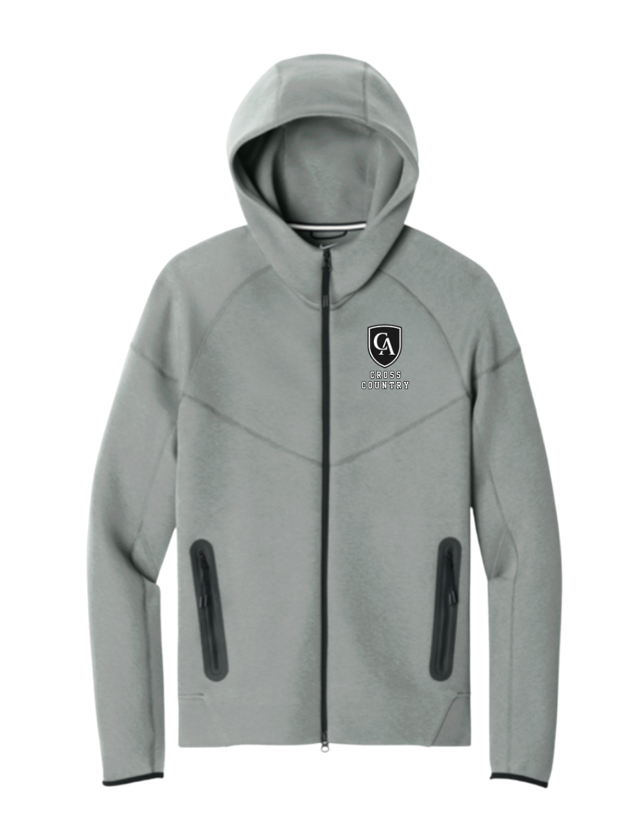 Adult Unisex Nike Tech Fleece Full Zip-Hoodie with Embroidered Columbus Academy Cross Country Logo