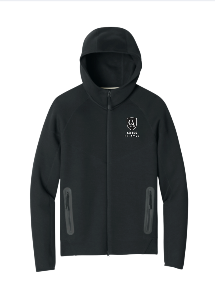 Adult Unisex Nike Tech Fleece Full Zip-Hoodie with Embroidered Columbus Academy Cross Country Logo