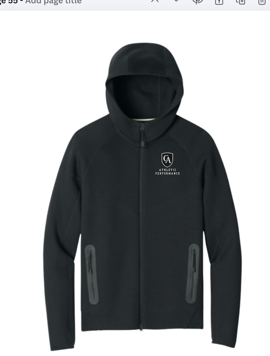 Adult Unisex Nike Tech Fleece Full Zip-Hoodie with Embroidered Columbus Academy Athletic Performance Logo