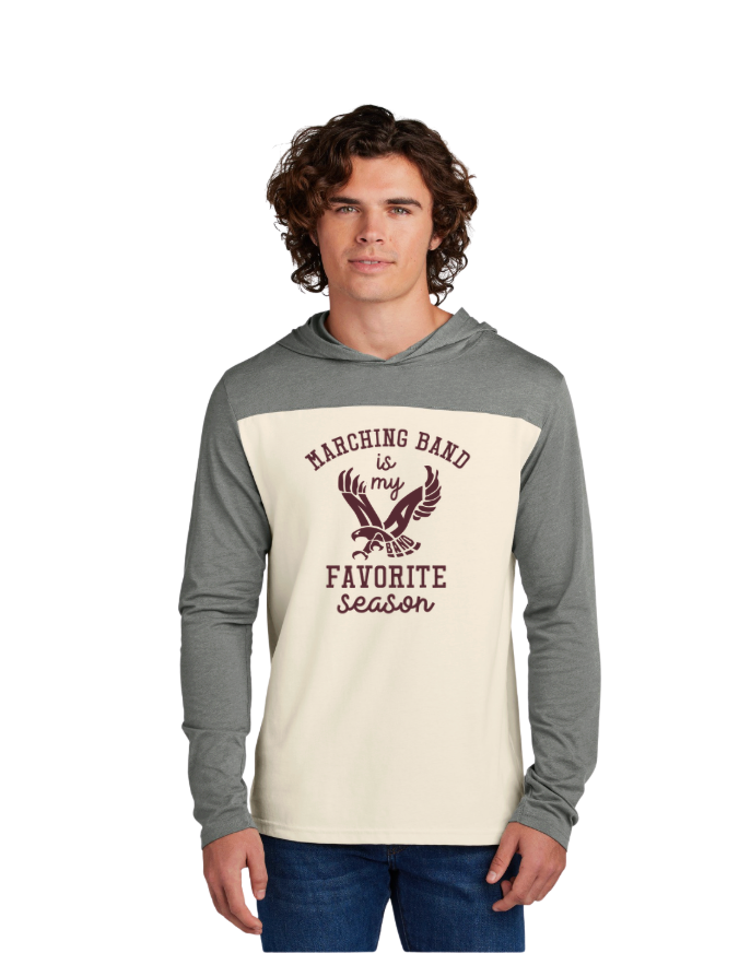 Adult Unisex Marching Band Season Graphic Sport-Tek® Halftime Long Sleeve Hoodie Tee