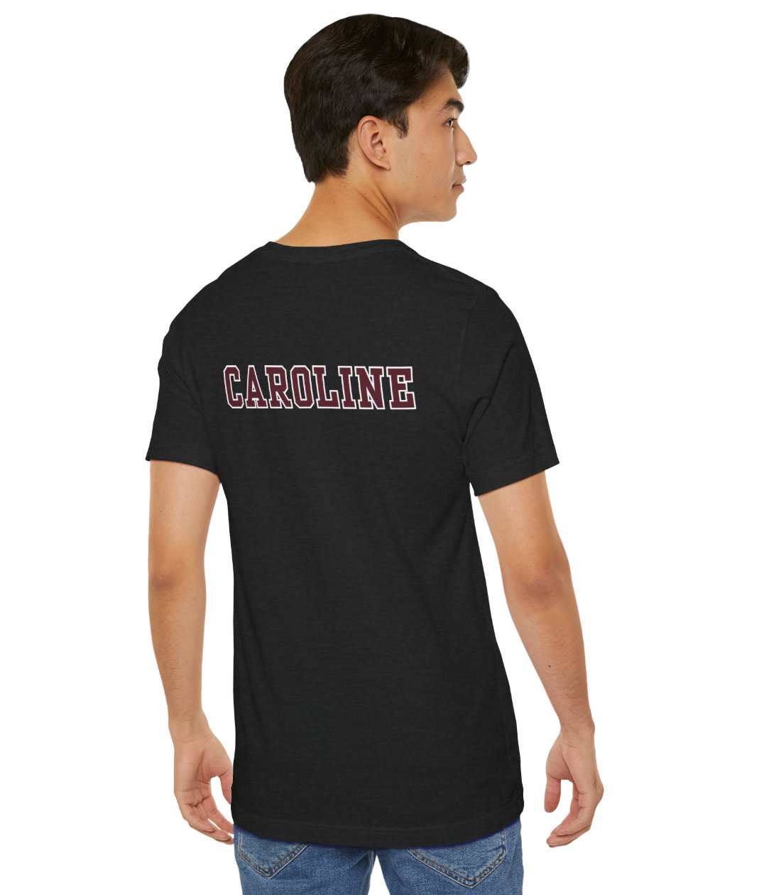 Adult Unisex New Albany 2027 Senior Cheer Dad Graphic Short Sleeve Bella + Canvas Soft Tee - CUSTOMIZED BACK